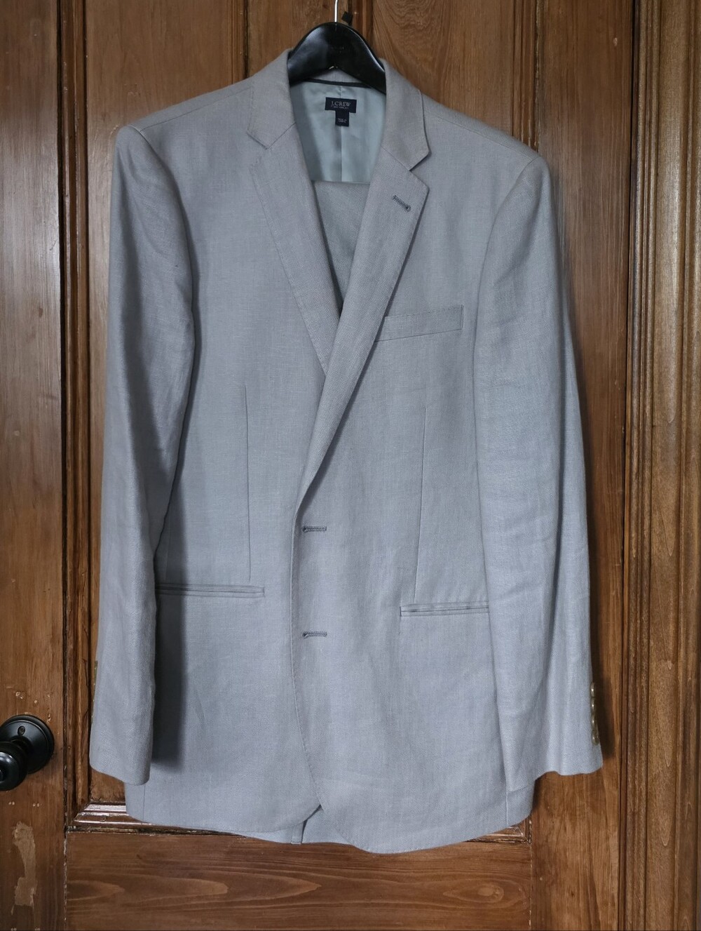 J. Crew Ludlow Light Gray Men's linen Two-Button Blazer